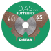 45 mm, plānākais – 0,45 mm biezs dimanta disks gravierim flīžu griešanai Butterfly Distar