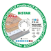 Distar 76x10 mm MasterCUT dimanta asmens stikla griešanai, akmens, porcelāna flīzes ar mini stūra dzirnaviņām Distar 76x10 mm MasterCUT dimanta asmens stikla griešanai, akmens, porcelāna flīzes ar mini stūra dzirnaviņām