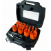 Komplekts koferī 7 gab. TCT karbīda kroņi 22, 29, 35, 44, 51, 64, 68 mm, Mandrex