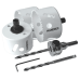 Elektriķiem 68 mm + 83 mm urbšanas kroņi Bi-Metal M42, HEX 8.5 turētājs, 2 gab. centrēšanas urbji, Mandrex